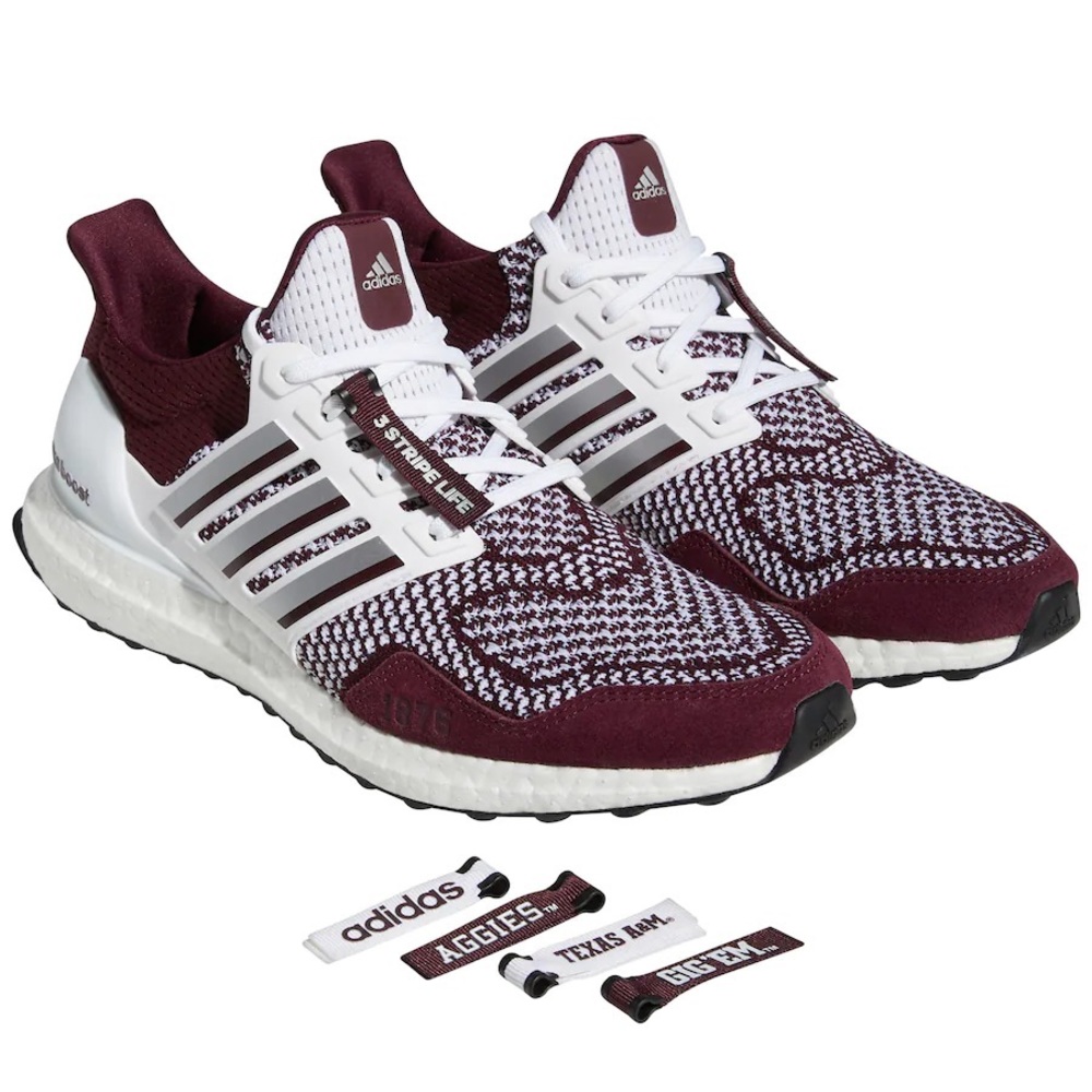 Texas A&M Aggies adidas Ultraboost 1.0 Running Shoe - Maroon/White